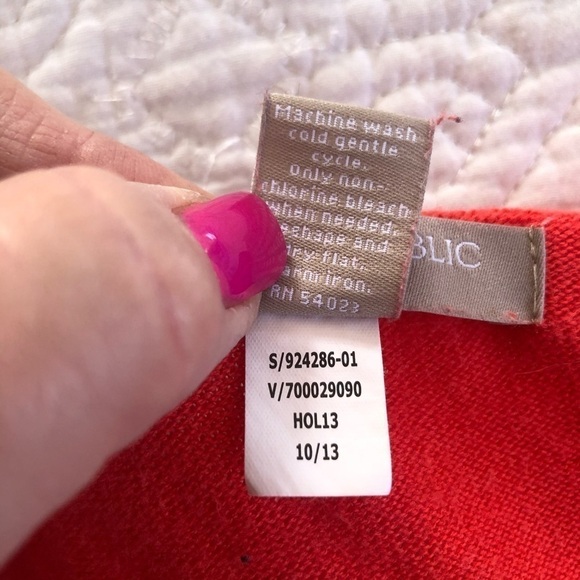 Banana Republic Orange Black Striped Sweater - Picture 4 of 5